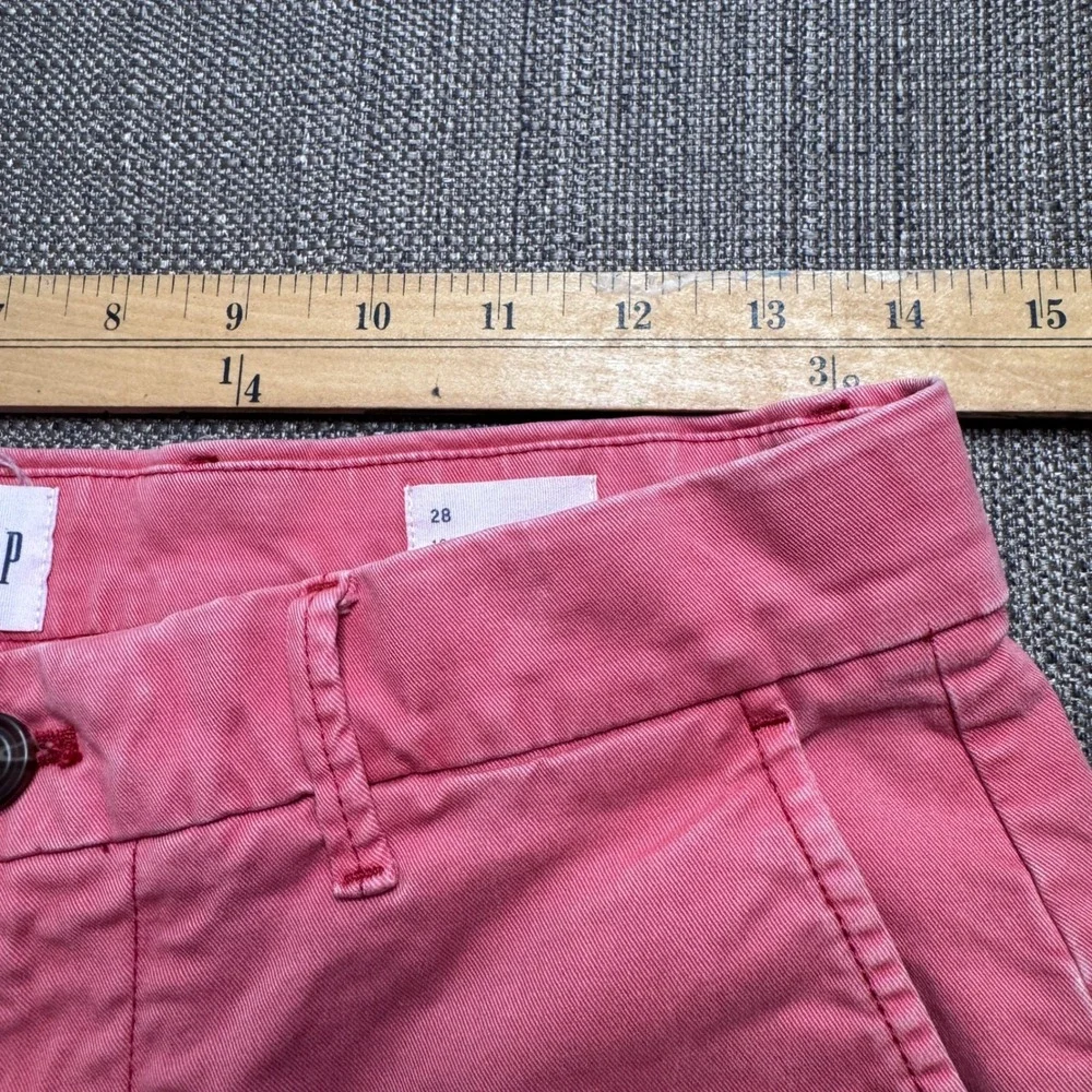 Gap Lived-In Chino Shorts Mens 28 Salmon Pink Coral Cotton 10 Inch Inseam